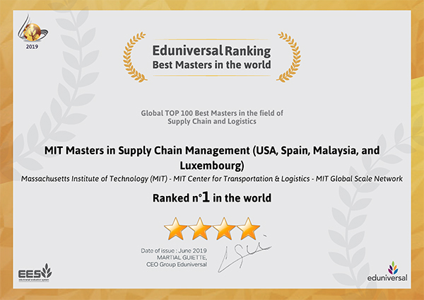 SCALE SCM programs are ranked #1 in the world by Paris-based EdUniversal